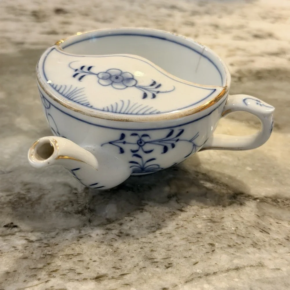 Antique 1930s W T & C Invalid Feeder Cup Nursing Cup Porcelain Germany Floral